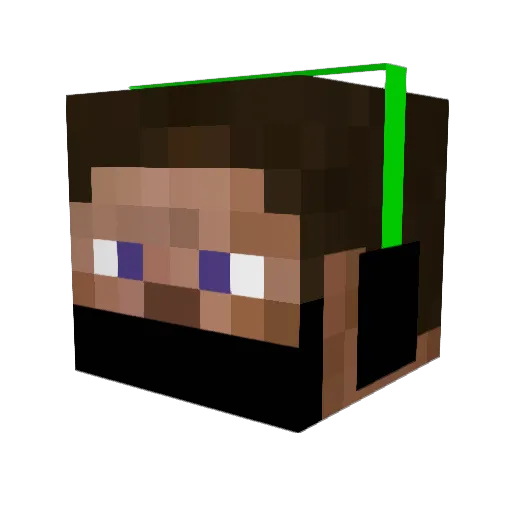 Dyo35 Minecraft avatar head, 3D render
