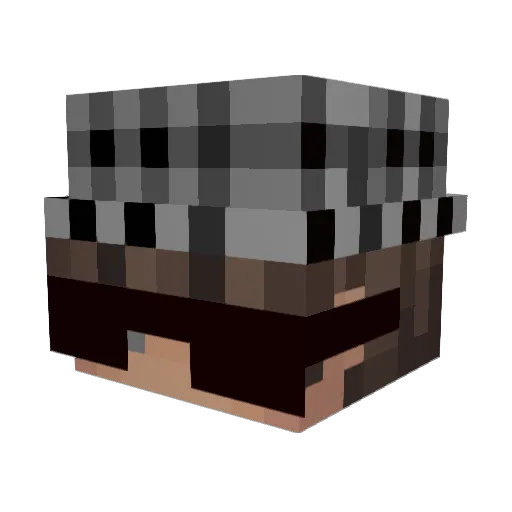 Dyoedra Minecraft avatar head, 3D render