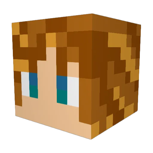 Dyone_ Minecraft avatar head, 3D render