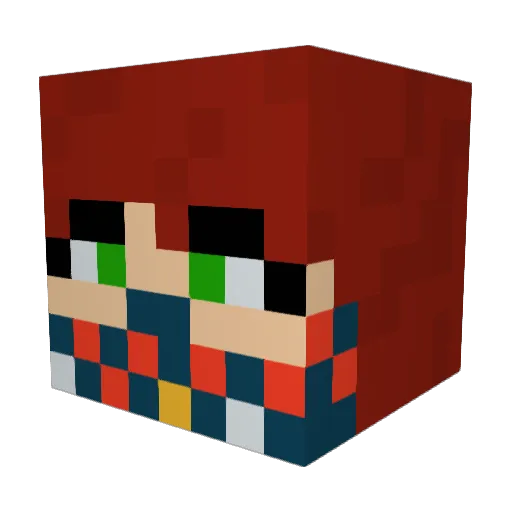 Dyonnnnn Minecraft avatar head, 3D render