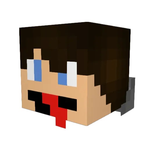 Dyoxunn Minecraft avatar head, 3D render