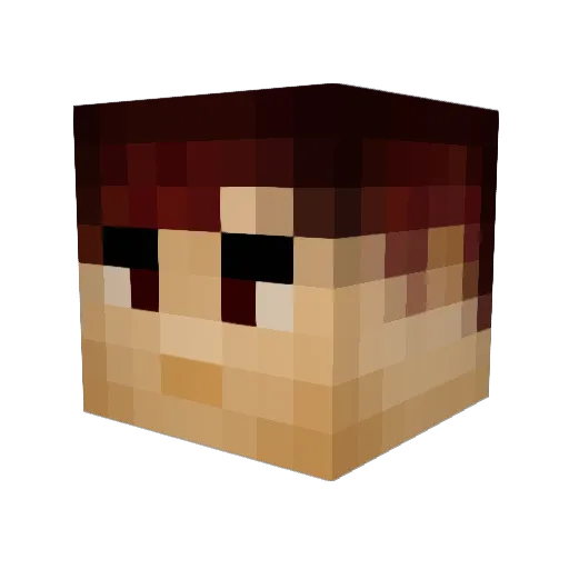 Dyplay Minecraft avatar head, 3D render