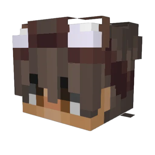 Dyppen Minecraft avatar head, 3D render