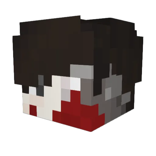 Dyrqin_v Minecraft avatar head, 3D render