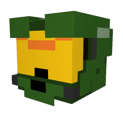 Dyse Minecraft avatar head, 3D render