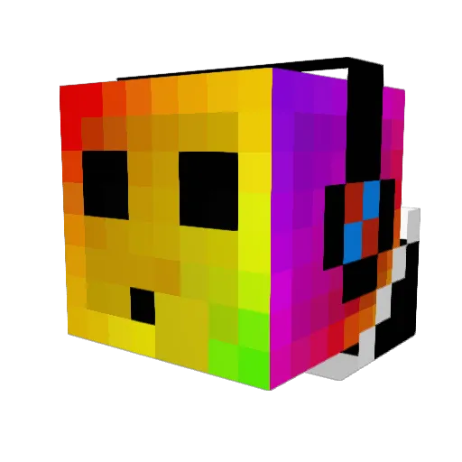 DysonTron Minecraft avatar head, 3D render