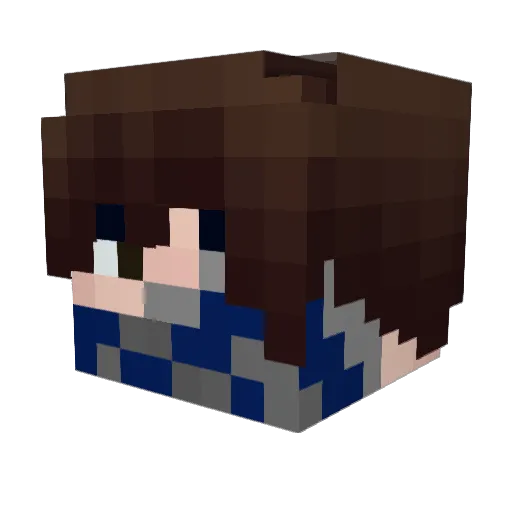 Dysprozium Minecraft avatar head, 3D render