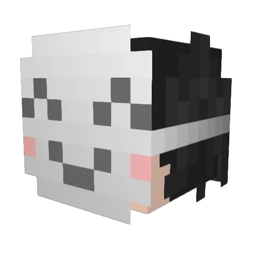 Dystocrian Minecraft avatar head, 3D render