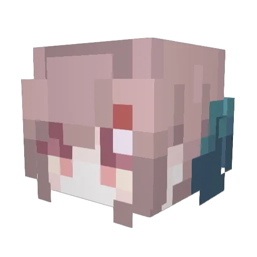 DystopianTea Minecraft avatar head, 3D render