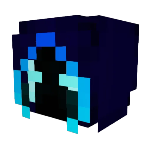 Dystroks Minecraft avatar head, 3D render