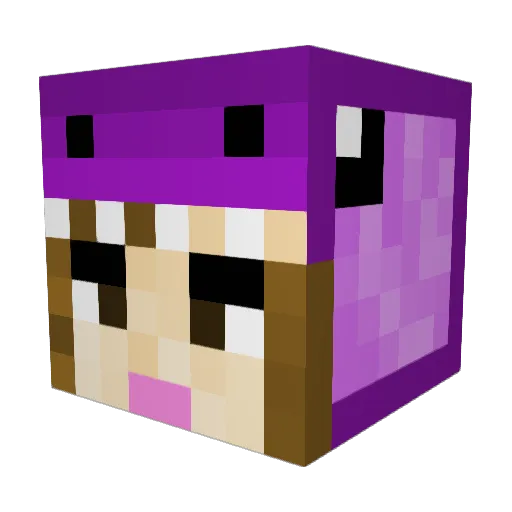 Dytapan Minecraft avatar head, 3D render