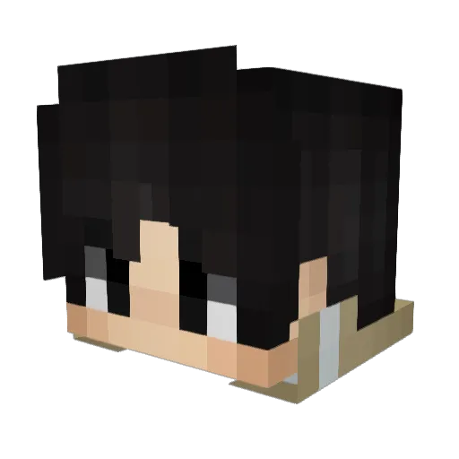 Dythel Minecraft avatar head, 3D render