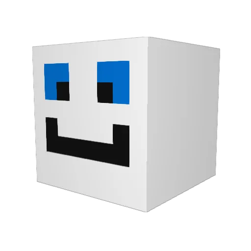Dytie Minecraft avatar head, 3D render
