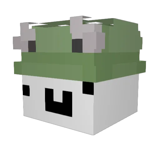 Dyuq Minecraft avatar head, 3D render