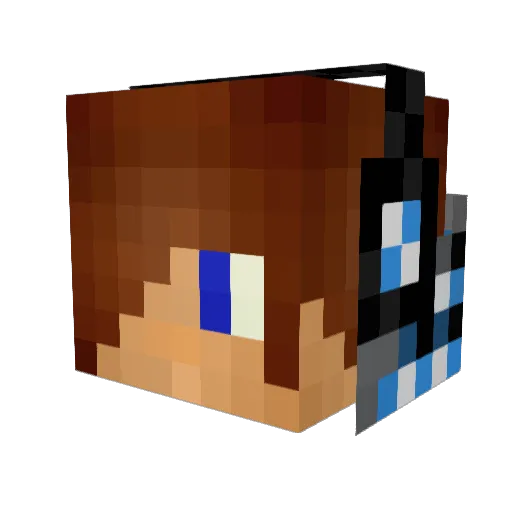 Dyxiros Minecraft avatar head, 3D render