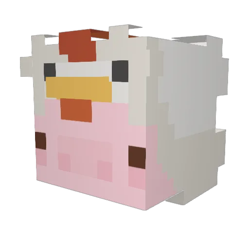 Dyynamicc Minecraft avatar head, 3D render