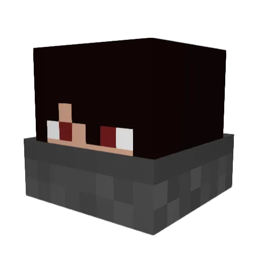 Dyzirox Minecraft avatar head, 3D render