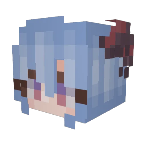 Dyzolf Minecraft avatar head, 3D render