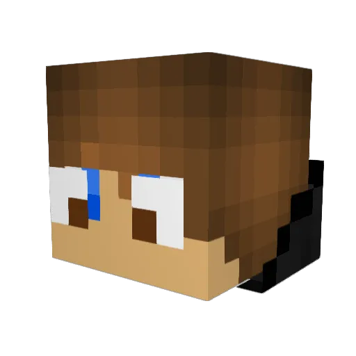 Dyzpatch Minecraft avatar head, 3D render