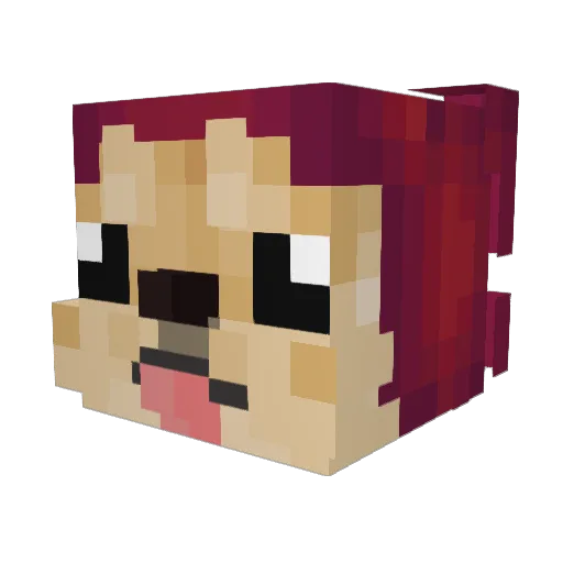 DzAgInA Minecraft avatar head, 3D render