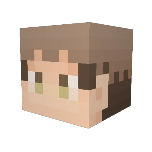 Dzago10 Minecraft avatar head, 3D render