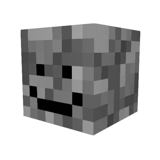 Dzanekv Minecraft avatar head, 3D render