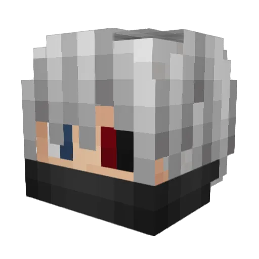 Dzann Minecraft avatar head, 3D render
