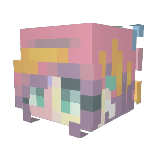 Dzbae Minecraft avatar head, 3D render