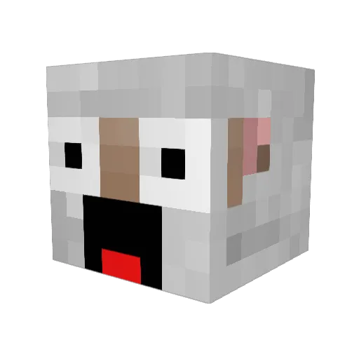 Dzcimxte Minecraft avatar head, 3D render