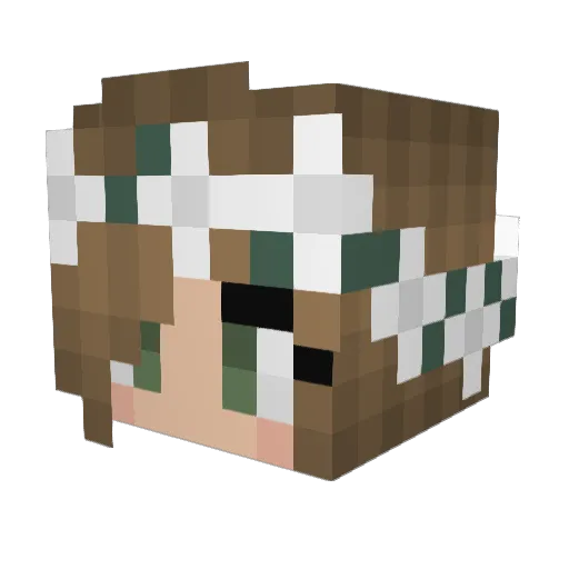 DzckOG Minecraft avatar head, 3D render