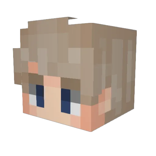 Dzejkyyy Minecraft avatar head, 3D render
