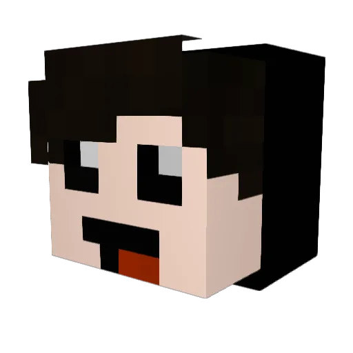 Dzejson2_5T Minecraft avatar head, 3D render