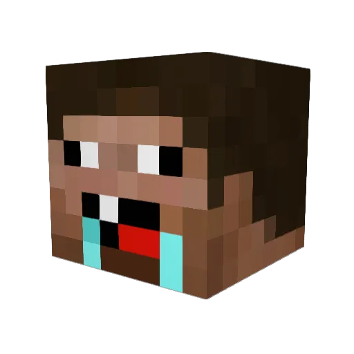 Dzemiasty Minecraft avatar head, 3D render