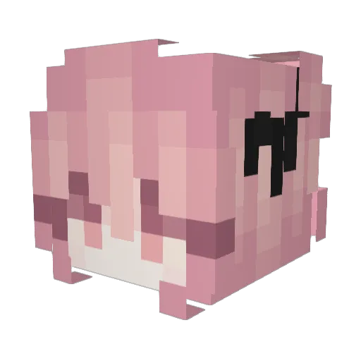 Dzemisia Minecraft avatar head, 3D render