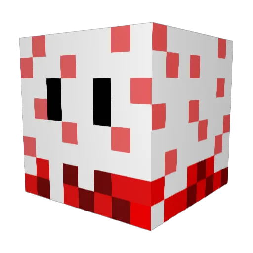 Dzemix2 Minecraft avatar head, 3D render