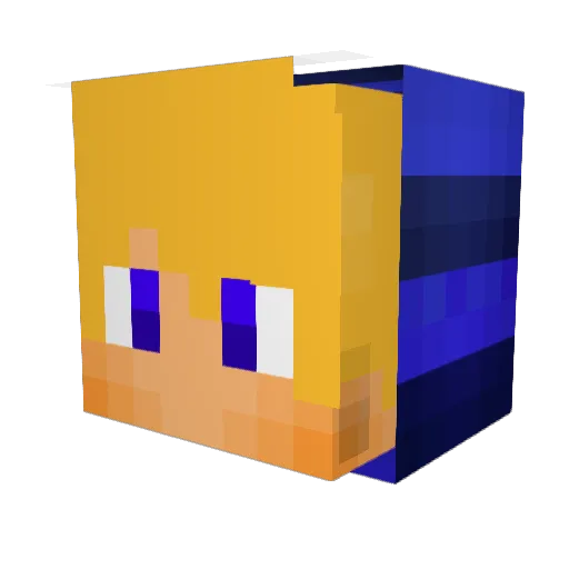 Dzeno2004 Minecraft avatar head, 3D render