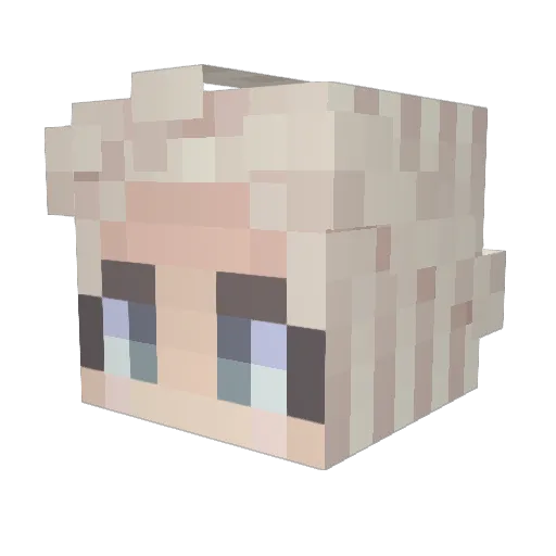 Dzetane Minecraft avatar head, 3D render
