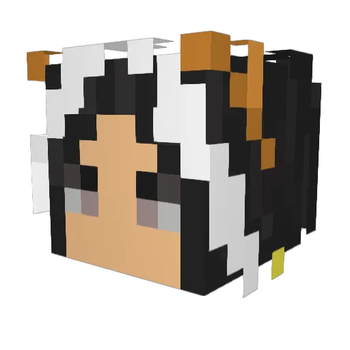 Dzi_PohNg Minecraft avatar head, 3D render