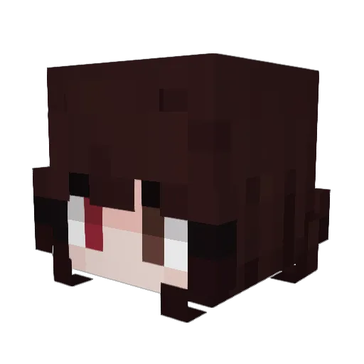DzigiBau Minecraft avatar head, 3D render