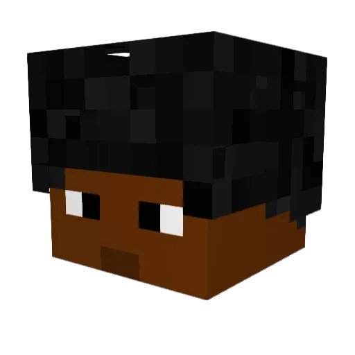 Dzine Minecraft avatar head, 3D render