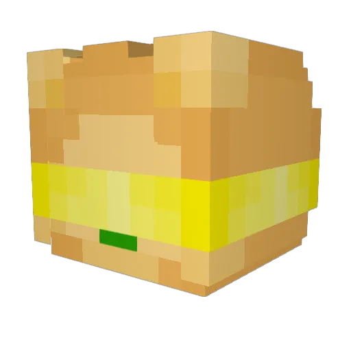 Dzionito Minecraft avatar head, 3D render