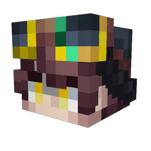 Dziopa41 Minecraft avatar head, 3D render