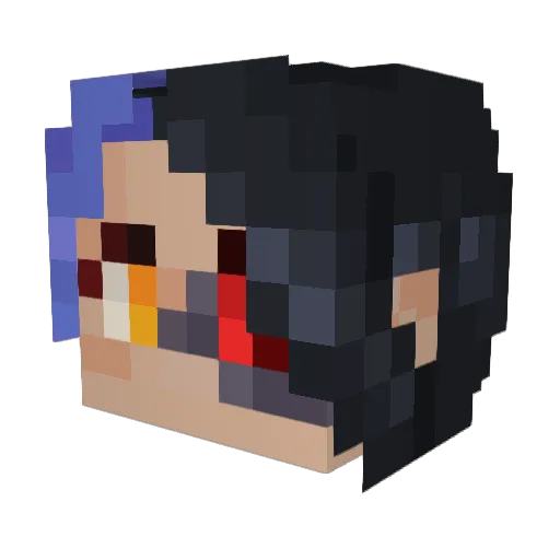 Dzitulka Minecraft avatar head, 3D render