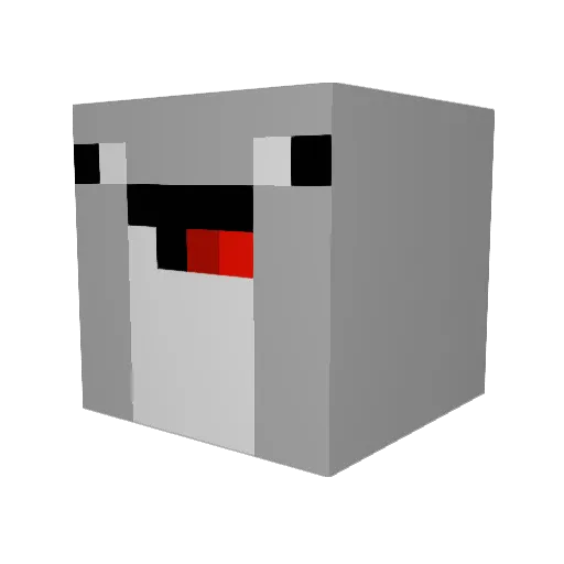 DziuBooK Minecraft avatar head, 3D render