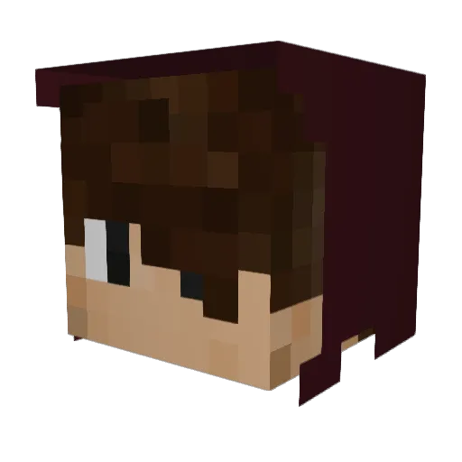 Dzoki_YT Minecraft avatar head, 3D render