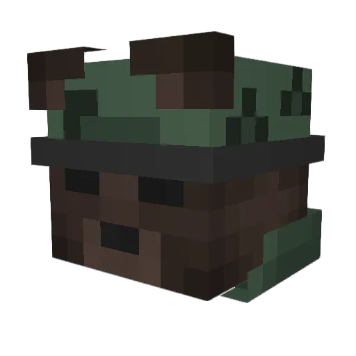 Dzoni_PVP_ Minecraft avatar head, 3D render