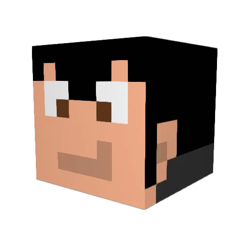 Dzontra Minecraft avatar head, 3D render