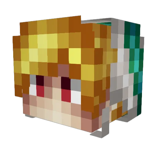 DzorT Minecraft avatar head, 3D render