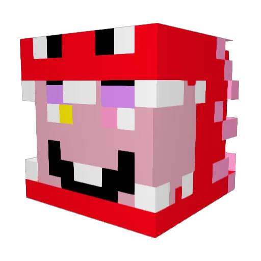 DzouWrenT Minecraft avatar head, 3D render