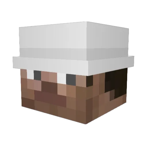 Dzpq Minecraft avatar head, 3D render